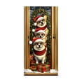 thumbnail image 1 of Christmas Door Cover, Front Door Covers Holiday Wall Decorations, Merry Xmas Backdrop Banner for Outdoor Home Office Classroom Decor, 71x35in, 1 of 6
