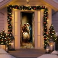 thumbnail image 1 of Christmas Door Cover, Holiday Door Cover Decoration Door Hanging Party Decoration Christmas Door Tapestry For Front Door Wall Indoor Outdoor Home Party Holiday Décor, 1 of 9