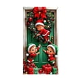 thumbnail image 1 of Christmas Door Cover, Holiday Front Door Hanging Decor, Classic Santa Snowman Design for Home Entryway, 1 of 8