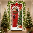 thumbnail image 1 of Christmas Door Cover Santa Claus and Dog Door Banner Backdrop Photography Background for Front Door Holiday Decoration Party New Year Welcome Photo Booth Party Wall Hanging Decor 71 x 43, 1 of 6