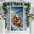 thumbnail image 1 of Christmas Door Cover Santa Claus Welcome Banner, 71 x 35 inch Blue Door Hanging, Red Wreath Christmas Eve Door Signs, Winter Bauble, Porch Backdrop, Xmas Front Door Decor, New Year Decor, 1 of 6