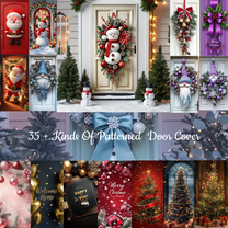 Christmas Decorations Christmas Door Cover-3D Visual Effects Snowman Christmas Door Decorations,71X35In Merry Christmas Front Door Decorations For Holiday Party Christmas Decorations Indoor & Outdoor