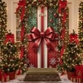 thumbnail image 1 of Christmas Door Covers for Front Door,Christmas Door Decorations Covers,Merry Christmas Box Bowknot Photography Backdrop Outdoor Sign,Christmas Door Curtain Wall Party Decoration, 1 of 9