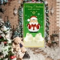 thumbnail image 1 of Christmas Door Covers for Front Door,Christmas Door Decorations Covers,Merry Christmas Photography Outdoor Sign,Christmas Door Curtain Outdoor Santa Claus and Puppy Background Decoration, 1 of 6