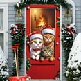 thumbnail image 1 of Christmas Door Curtain Decoration Multicolor Lifelike Christmas snowman and Cartoon Kitten Elements for Door Cover Party Gift Holiday Xmas Door Wall Decorations Indoor Outdoor, 1 of 4