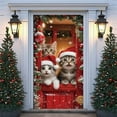 thumbnail image 1 of Christmas Door Curtain Door Cover Christmas Cat Door Cover Decorative Tapestry Holiday Party Door Curtain Tapestry Door Cover Christmas Party Decoration Event & Party Easy To Use, 1 of 7