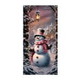 thumbnail image 1 of Christmas Door Curtain – Santa Claus Snowman Reindeer Polyester Hanging Door Cover for Home Party Holiday Decoration, 1 of 5