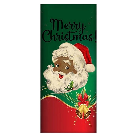 Christmas Door Decoration Door Cover Hanging Cloth Holiday Party Layout Scene Background Cloth Hangs Home Decor