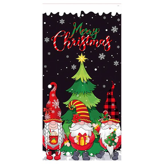 Christmas Door Decoration Door Cover Hanging Cloth Holiday Party Layout Scene Background Cloth
