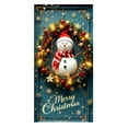 thumbnail image 1 of Christmas Door Decoration Fabric Snowman Banner Snowy Winter House Backdrop North Pole Wall Scene Cover Christmas Photo Booth Wall Sign for Xmas Winter Holiday Door Decoration (70.9 x 35.4 Inch), 1 of 5