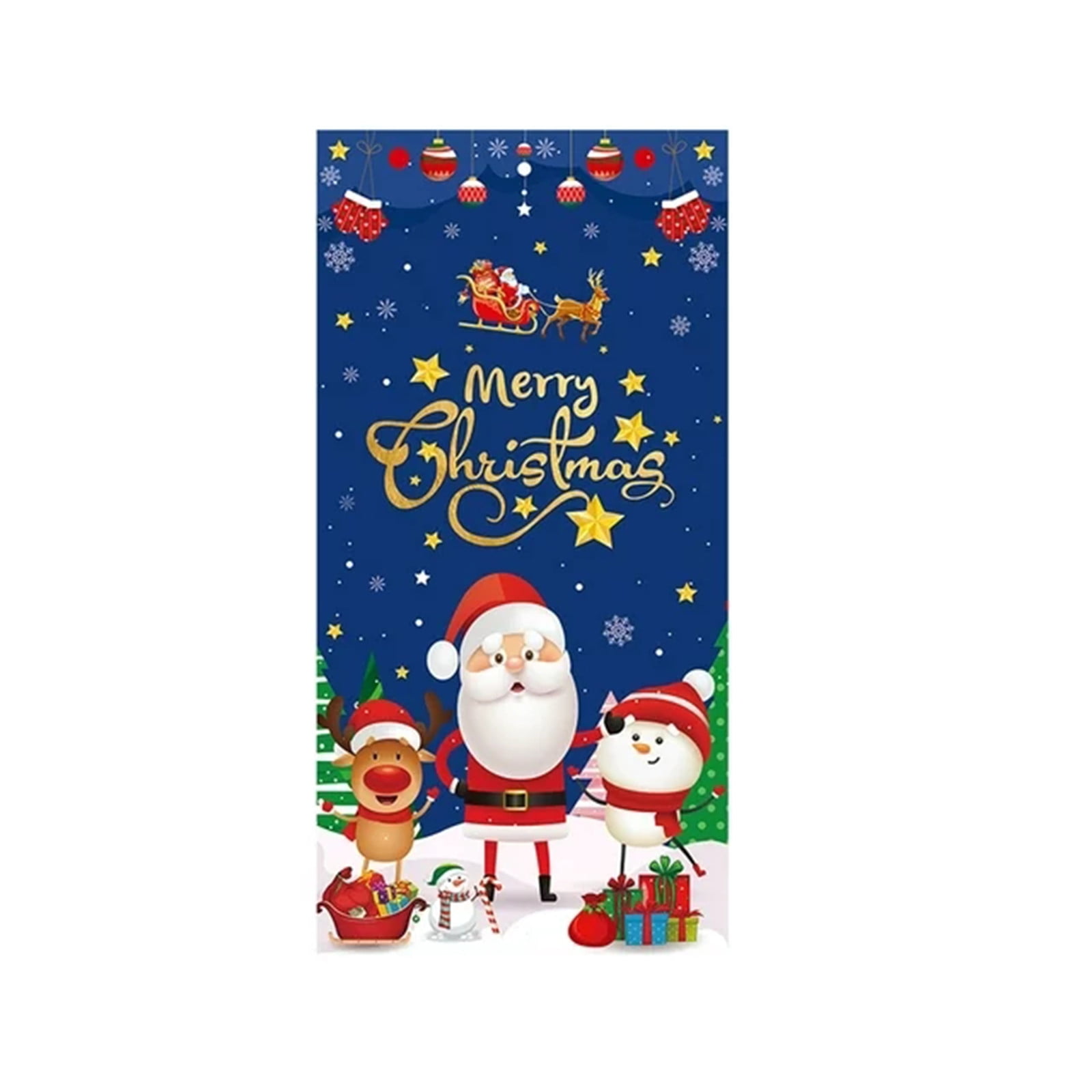 Christmas Door Decorations Large Fabric Merry Christmas Door Hanging