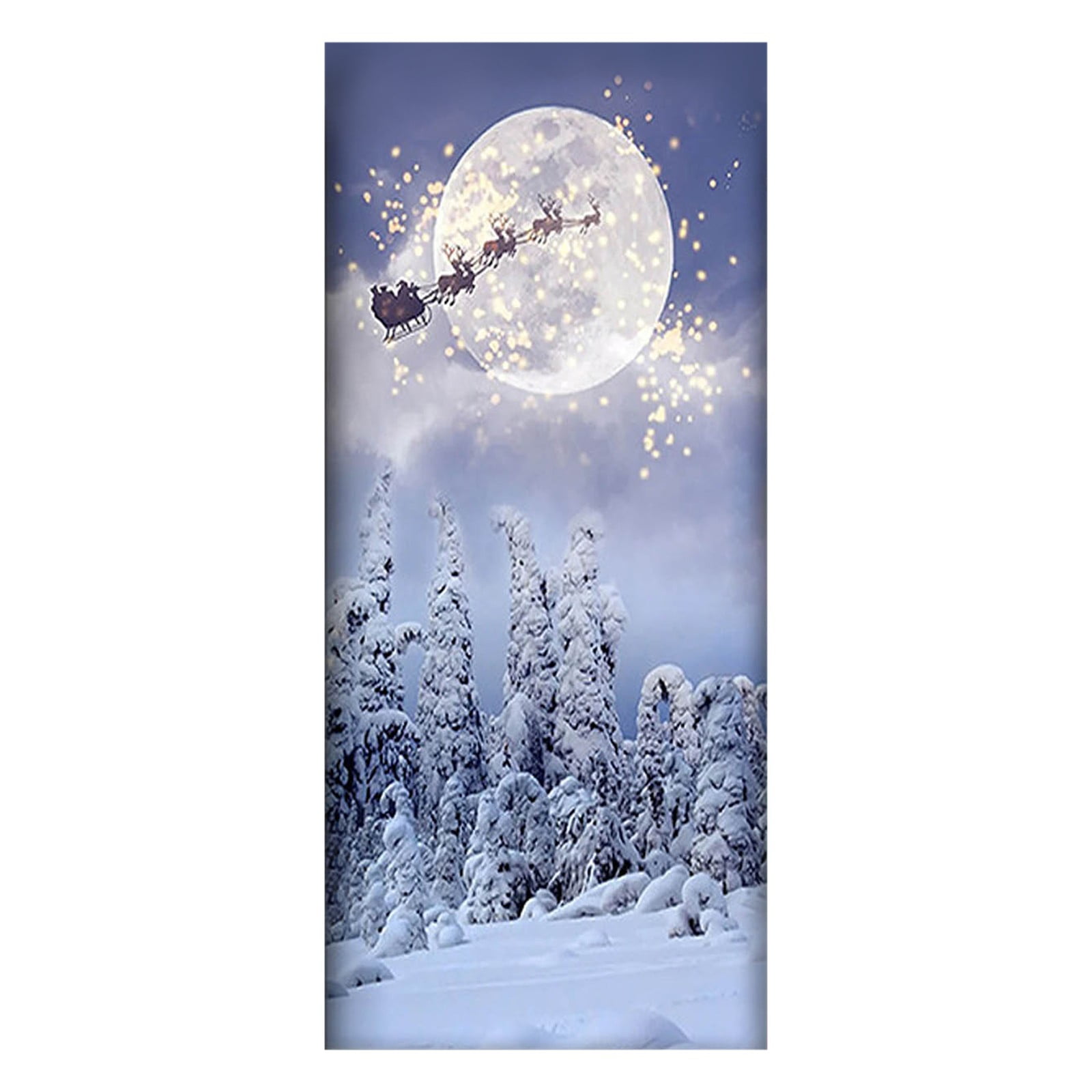 Christmas Door Decoration Door Cover Hanging Cloth Holiday Party Layout Scene Background Cloth