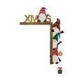 Christmas Door Frame Hanging Wooden Cartoon Doll Modeling Festive Home