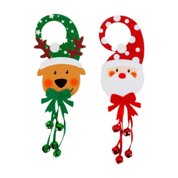 Christmas Door Greeter Door Knob Jingle Bells Set of 2