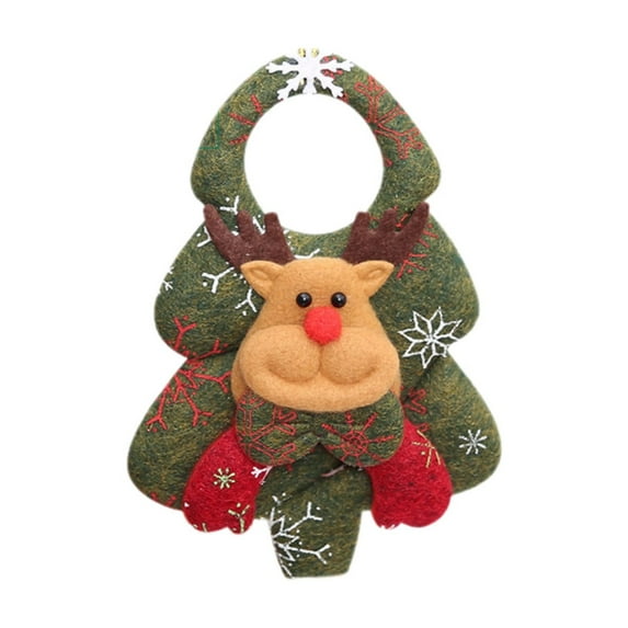 Christmas Door Hanger Decorations Cute Holiday Doorknob Decorations Indoor Door Knob Merry Christmas Tree Hanging Ornament Signs for Home Hotel Bedroom Door Decor