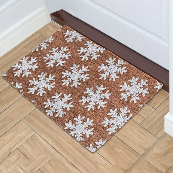 Christmas Door Mat, 23.6X15.7 inch Christmas Outdoor Rug, Merry Christmas Rectangular Coco Coir Doormat, Welcome Mats for Front Door, Holiday Doormat for Home Bath Kitchen Entrance Decor