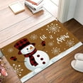 thumbnail image 1 of Christmas Door Mat 23."6x15.7 Welcome Mat Front Floor Mats, Non Slip Indoor Carpet/Absorbent Outdoor Shoes Scraper, Merry Christmas Snowman Let-it Snow Gold Snowflakes Rugs Doormats for Entryway, 1 of 6