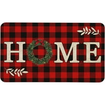 Christmas Door Mat 30 X 17 Inch Red Buffalo Plaid Home Doormat Indoor Outdoor Entrance Floor Rug Non Slip Winter Christmas Decor Rubber Welcome Mats