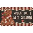 thumbnail image 1 of Christmas Door Mat 30 X 17 Inch Wishing You A Sweet Christmas Doormat Indoor Outdoor Entrance Floor Rug Non Slip Winter Christmas Decor Rubber Welcome Mats, 1 of 6