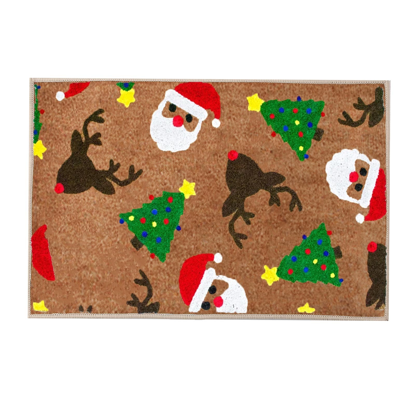 Christmas Door Mat Bathroom Mat Porch Decor NonSlip Santa Snowflake