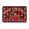 thumbnail image 1 of Christmas Door Mat Buffalo Plaid Retro Truck Entrance Mat Ya Filthy Animal Welcome Fun Winter Anti-Slip Outdoor Indoor Mat 16X24in, 1 of 8