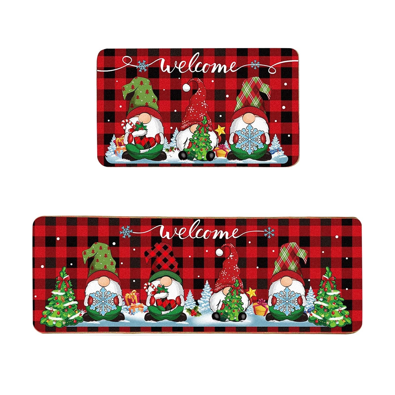 Christmas Door Mat Christmas Kitchen Carpet (2 Pieces) Merry Christmas