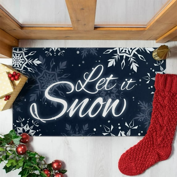 Christmas Door Mat Christmas Rug Christmas Decorations Merry & Bright Doormat Christmas Welcome Mat Indoor Winter Door Mat Outdoor 30"x17"
