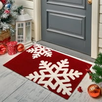 Christmas Door Mat Christmas Welcome Doormat Non Slip Red Santa Gnome Front Door Mats For Entryway Indoor Outdoor Washable Low Profile Floor Carpet For Xmas Holiday Decor Christmas Floor Mat