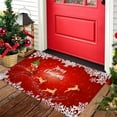 thumbnail image 1 of Christmas Door Mat, Holiday Decorations Floor Mat, Non Slip Absorbent Rug for Entryway Kitchen Bathroom Laundry Room, Polyester Washable Indoor Outdoor Carpet, 1 of 7