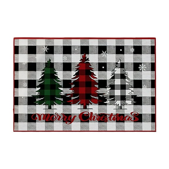 Christmas Door Mat, Let it Snow Winter Christmas Doormat Outdoor Entrance Indoor Entryway, Xmas Winter Welcome Mats (C)
