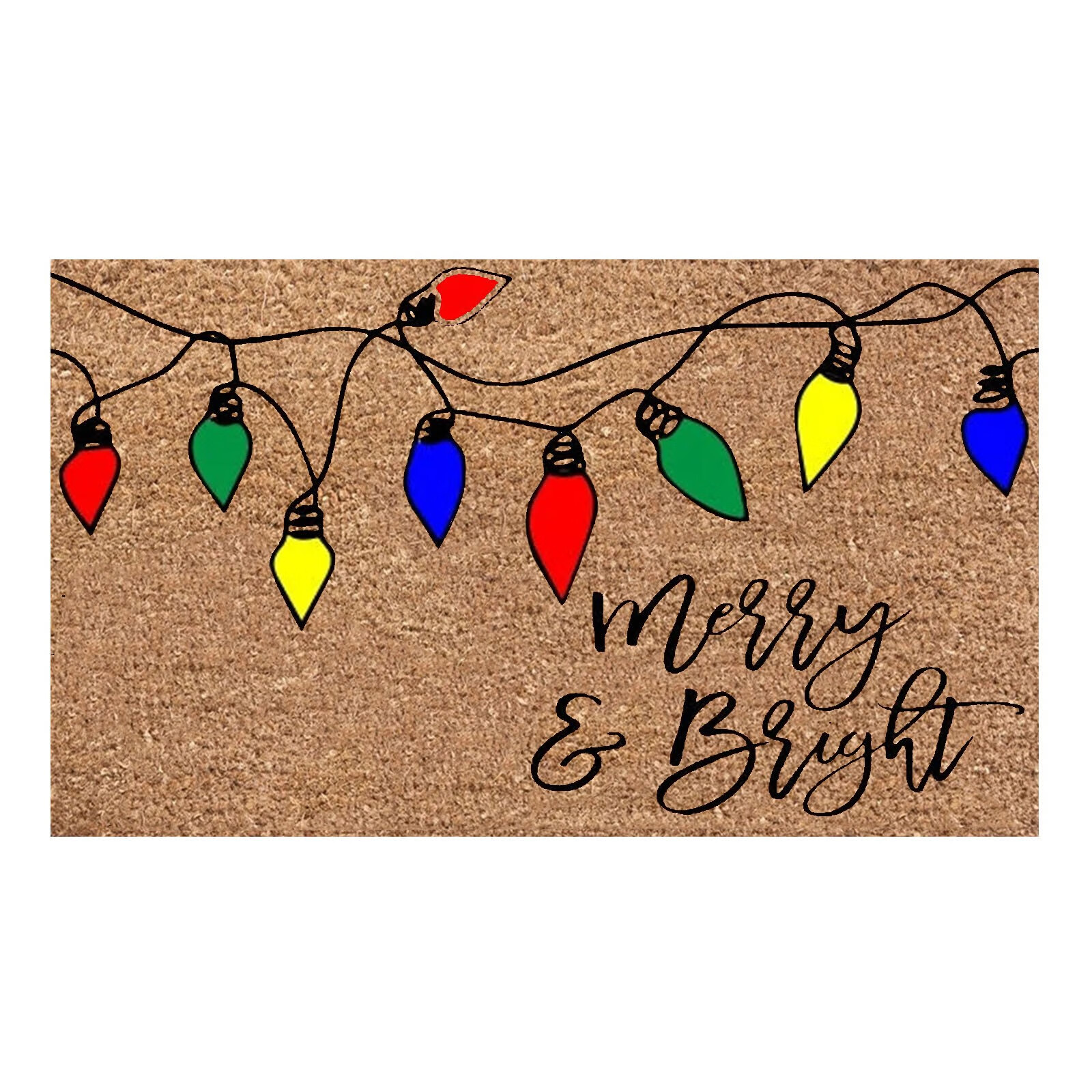 Christmas Door Mat Outdoor 1Pcs Farmhouse Happy Doormat Christmas