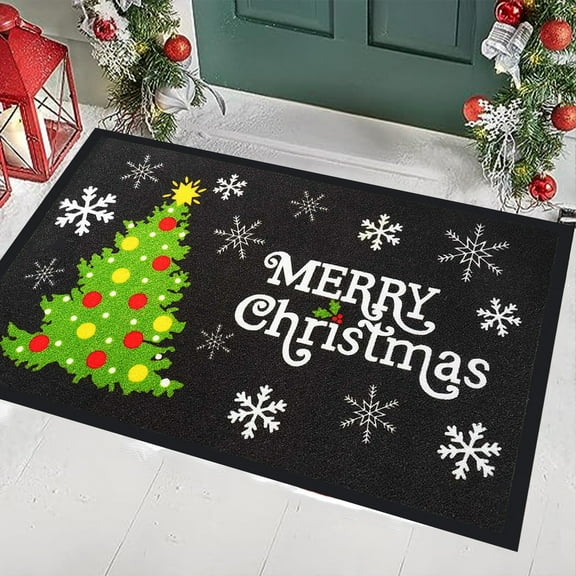 Christmas Door Mat Outdoor - Christmas Front Door Mat Christmas Doormat - Christmas Welcome Mats Outdoor - Christmas Outdoor Front Door Mat (16x24IN)