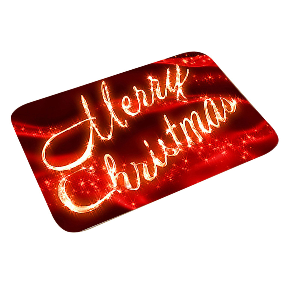 Christmas Door Mat Santa Claus Outdoor Indoor Rugs Floor Carpet Xmas