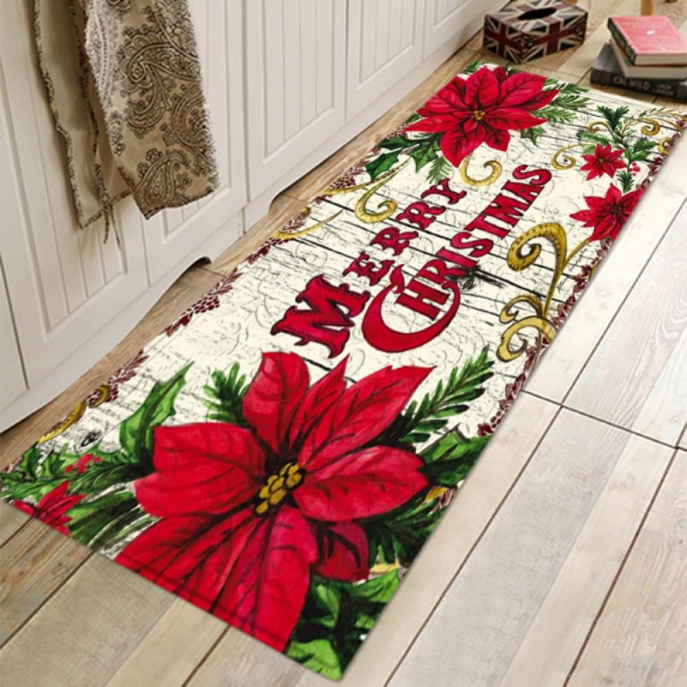 Christmas Runner Rug 2x6 Non Slip Low Pile Christmas Rug Truck in Red  Christmas Tree Red and Black Buffalo Checker Plaid Xmas Carpet Floor Mat  for Entryway Hallway Kitchen Bedroom