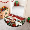 thumbnail image 1 of Christmas Door Mat, Winter Greeting Rug, Washable Entryway Dirt Half Round Trapper, For Home Entryway Living Room and Christmas Theme Decoration, 1 of 5