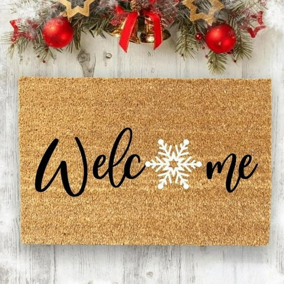 Christmas Door Mats Non-Slip Door Rugs For Entrance Front Door Outdoor Entrance Porch Mats Welcome Christmas Floor Mat Rugs