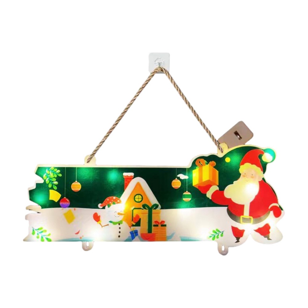 Christmas Door Sign Decorations, LED Merry Christmas Sign for Front