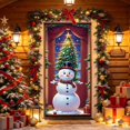 thumbnail image 1 of Christmas Door Tapestry Xmas Front Door Hanging Decor Holiday Party Cloth Door Curtain Christmas Door Cover for Home Bedroom Wdoor Holiday Decoration and Gift, 1 of 7