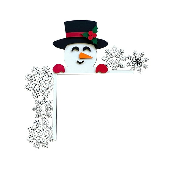 Christmas Door Topper, Cute Door Corner Decorations for Farmhouse Living Room Corner Christmas Indoor Outdoor Table Props Wall Window Decoration