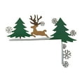 thumbnail image 1 of Christmas Door Topper Decoration Snowman Santa Claus Reindeer Snowflake Wooden Door Frame Corner Sign for Home Window Wall Decor, 1 of 8