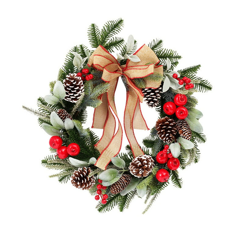 Pinecones and red Christmas ribbon Stock Photo by ©avgustin 35731637