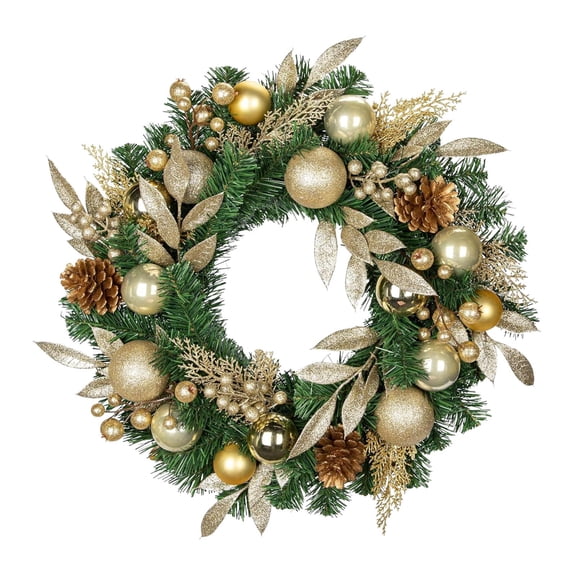 Christmas Door Wreath Balls Ornament Faux Greenery Large PVC for Seasonal Festival Home Office