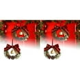 thumbnail image 1 of Christmas Door Wreath with Bow and Bell Decorations - Artificial Golden Green Wreath with Jingle Bells, Lanyard for Front Door, Tree, Indoor Outdoor Home Decor, Window, Cabinet, Car Wall Christmas, 1 of 9