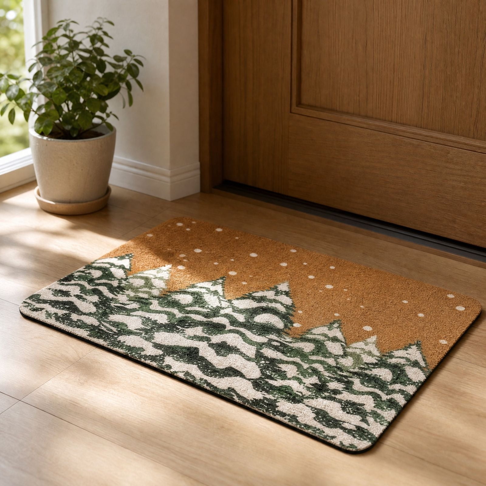Unique Outdoor Welcome Rug Christmas Doormat, 15.7 x 23.6 in Welcome Front Door Mat, Winter ...