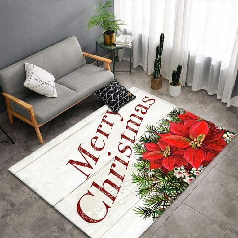Christmas Door Mat Non-Slip and Washable Winter Doormat Indoor and Outdoor  for