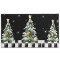 thumbnail image 1 of Christmas Doormat Buffalo Plaid Christmas Tree Merry Christmas Floor Mat,Xmas Winter Holiday Non Slip Low-Profile Sink Mat Decorations for Home Kitchen 17x30 Inches, 1 of 7