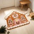 thumbnail image 1 of Christmas Doormat Gingerbread House Christmas Welcome mat, Gingerbread Natural Coir Non-Slip Christmas Doormat Welcome Mat for Front Porch Entryway Outdoor Holiday Home Decor, 1 of 6