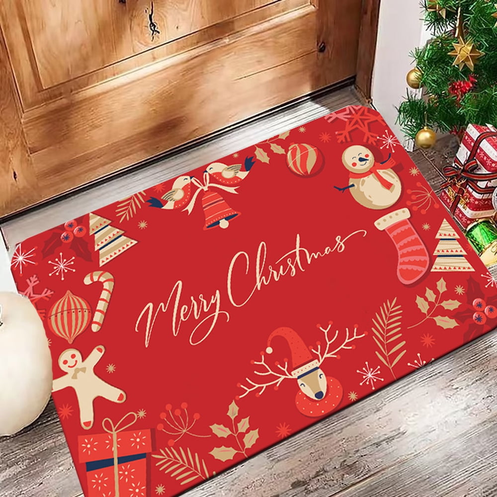 Christmas Doormat Holiday Door Mat Winter ChristmasIndoor/Outdoor
