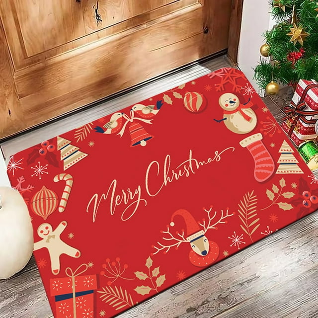 Christmas Doormat Holiday Door Mat Winter ChristmasIndoor/Outdoor