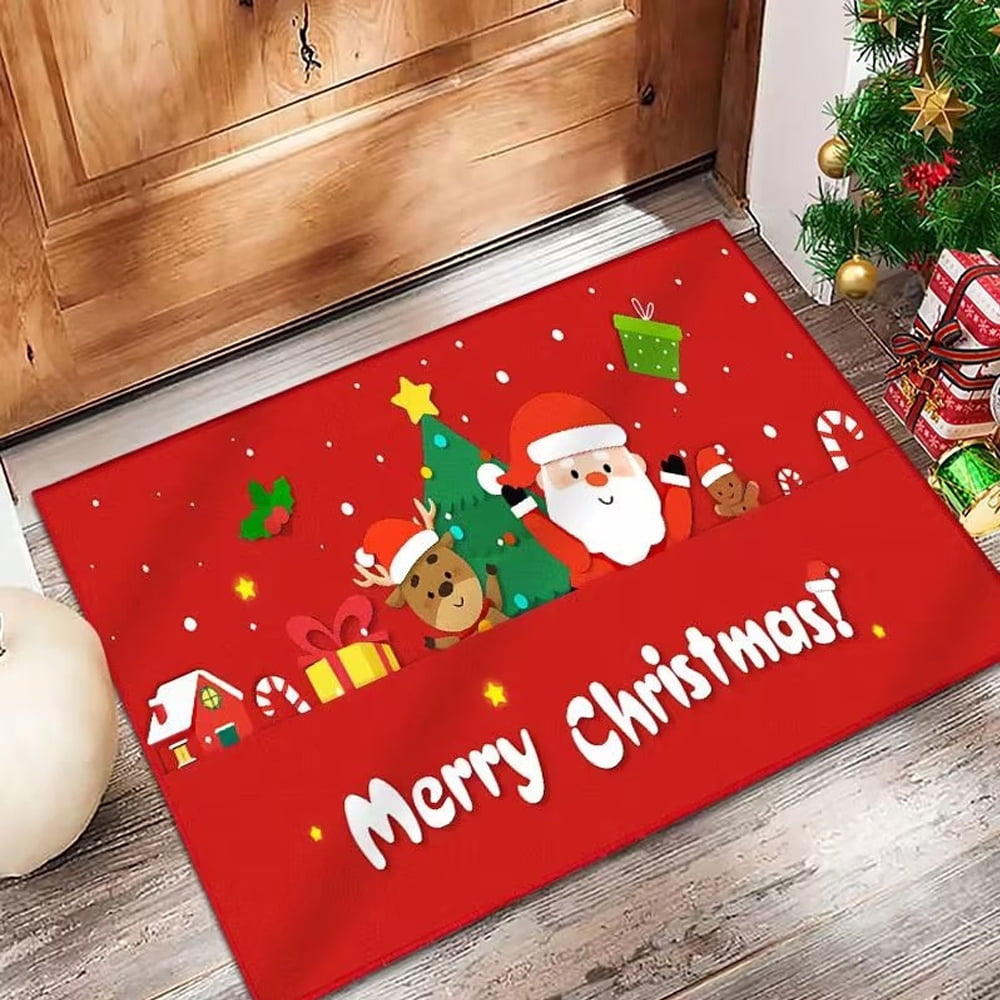 Christmas Doormat Holiday Door Mat Winter ChristmasIndoor/Outdoor